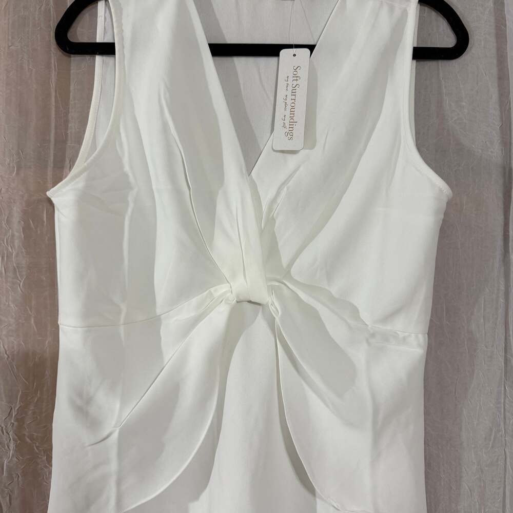 Soft Surroundings Enka Tank Blouse White - Picture 1 of 7
